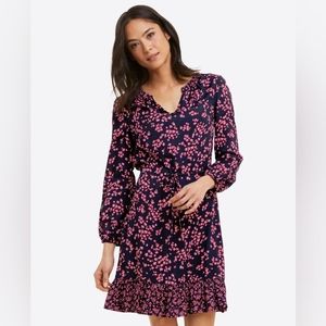 Pretty Preppy Draper James Lucinda Dress in Navy Cherry Blossom Medium M NWT 🌸